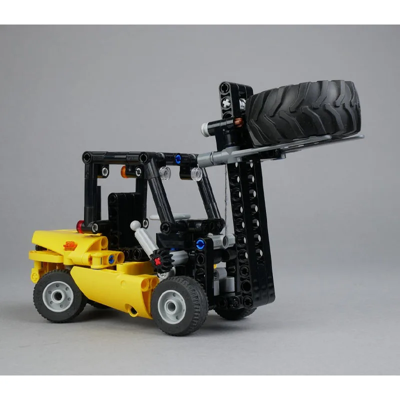 

MOC-148891 Классическая городская новая маленькая транспортная модель вилочного погрузчика, 280 шт., детская игрушка на день рождения для мальчиков в подарок