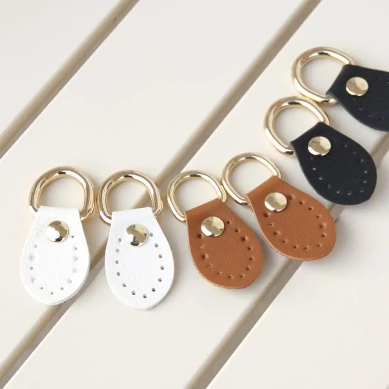 

Leather Square D-Ring Hanging Ear Bule Accories Hand Sewn Bag Strap DIY Top Layer Leather Genuine Leather Handbag Handle