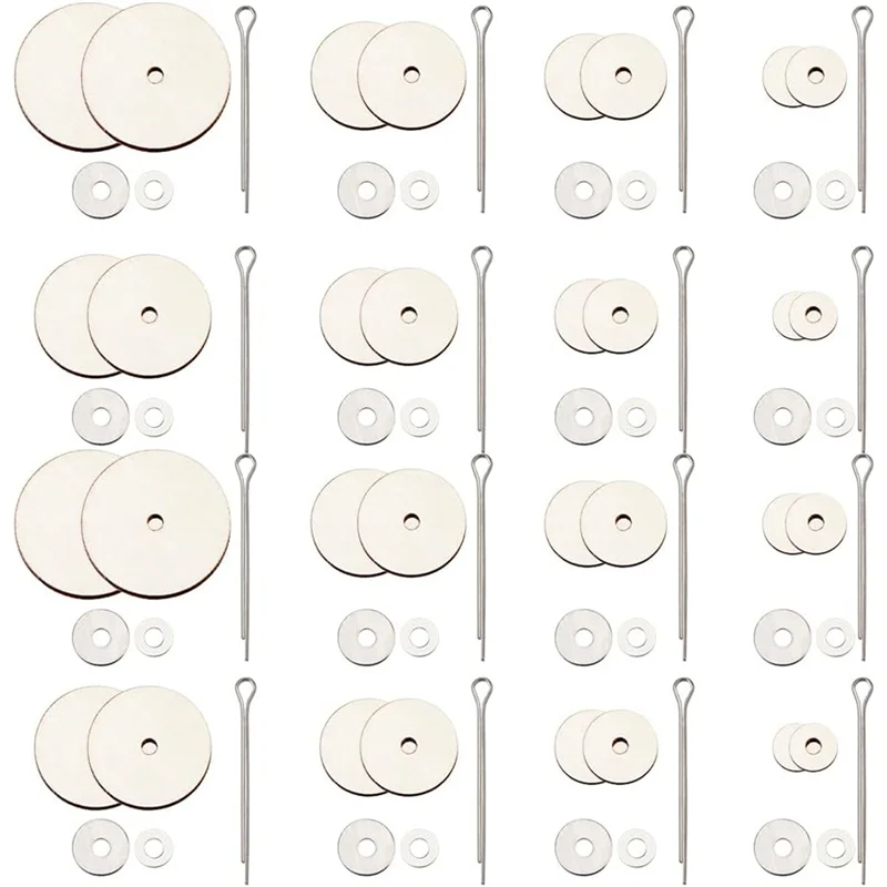 

A26F-деревянные диски для соединения и волокна, 180 шт., 8 размеров, вращающиеся для суставов, 8-24 мм, штифт для рукоделия