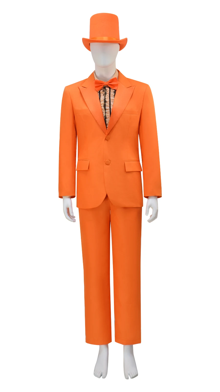 

Harry Lloyd Dumb Dumber Cosplay Costume Adult Tops Pants Coat Hats Men Orange Tuxedo Suits Halloween Carnival Outfit Uniform