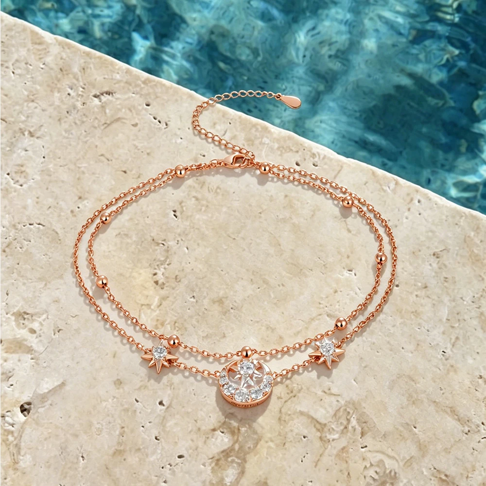 APIR Sparkling Moissanite Star - đánh giá và giá Anklet Foot Chain
