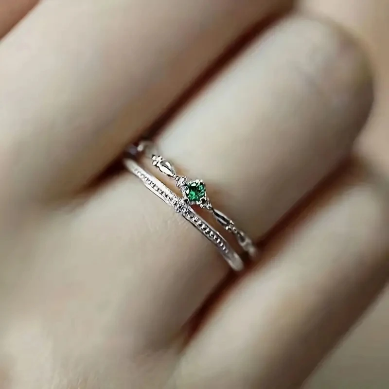 Huitan Fashion Wedding Band Eternity Rings Female Delicate Bright Cubic Zirconia Finger Accessories Women Engagement Jewelry view 4