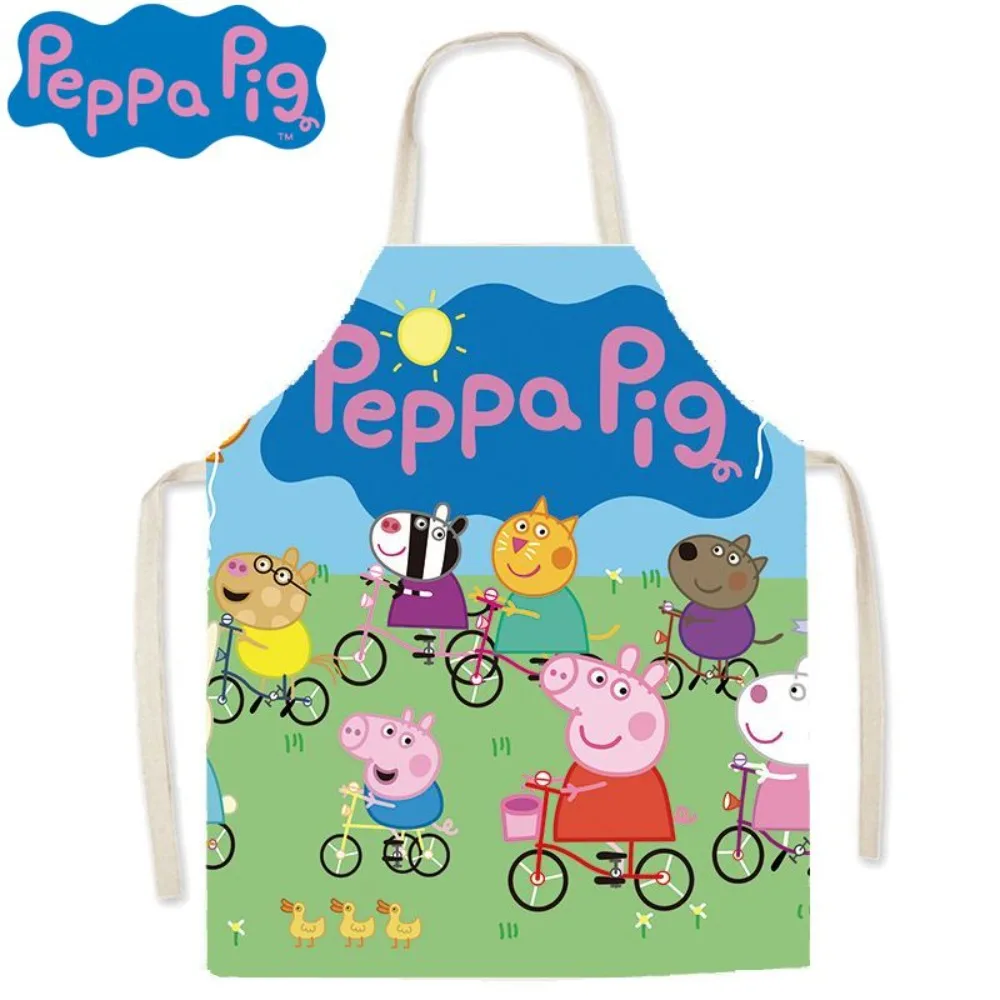 Peppa Pig pattern  Children Parent child set decoration apron kitchen restaurant momchef apron anti-fouling