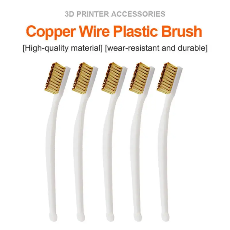 10PCS Plastic Handle Brass Wire Brush Stainless Steel Nylon Metal Rust Cleaning Brush For Machine Polishing Dirt Cleaning