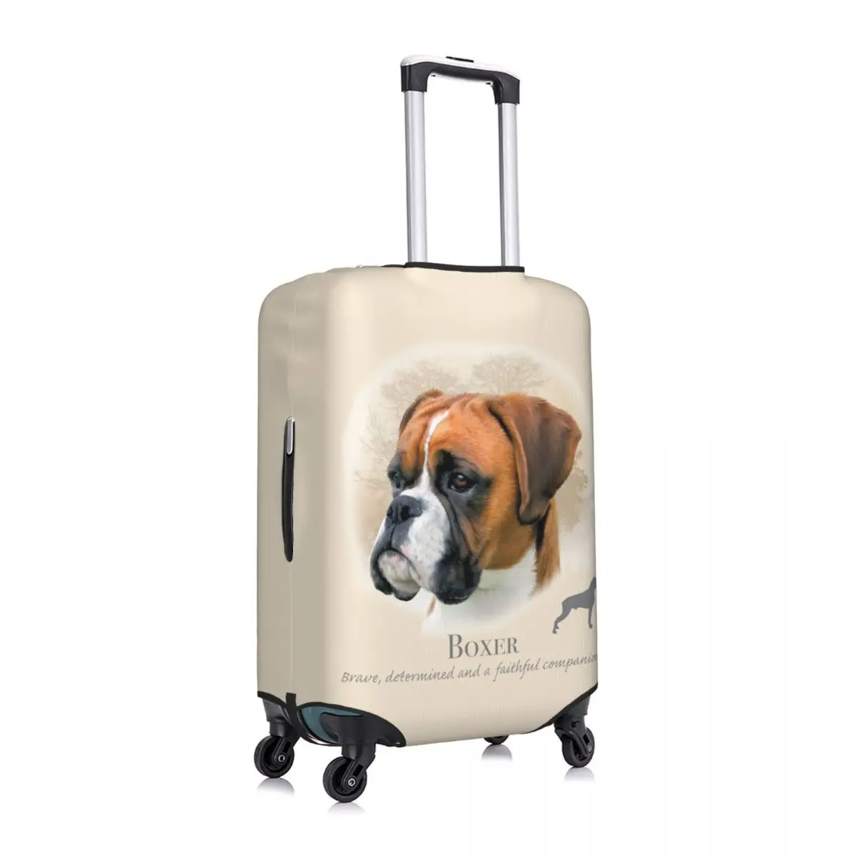 Custom Boxer Luggage Cover Elastic Pet Animal Dog Travel Suitcase Protective Covers Suit For 18-32 inch