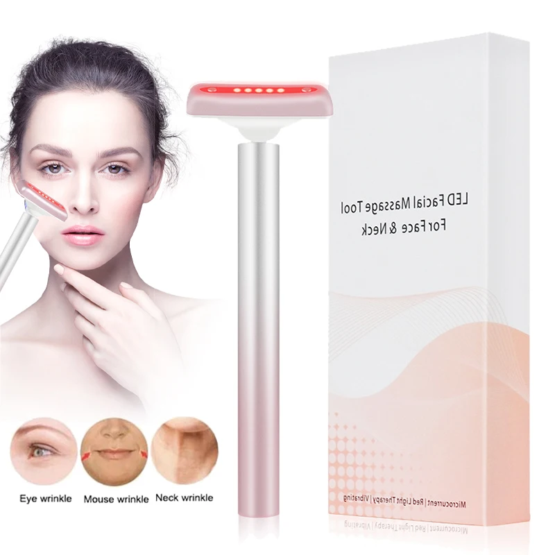 

EMS микротоковое устройство для массажа глаз с подогревом и вибрацией, против старения, морщин, лифтинг лица, домашнее косметическое устройство для ухода за глазами