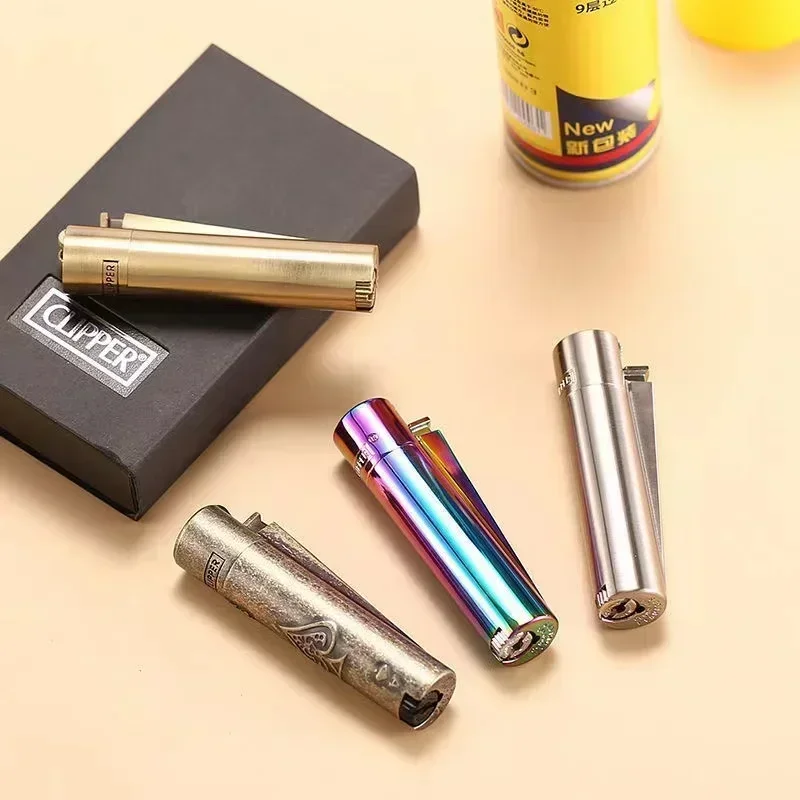 Clipper Retro Vintage Flint Gear Pulley Metal Grinding Wheel Lighter Inflatable