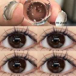 YIMEIXI-lentes de contacto piezas para ojos, lentillas graduadas de alta calidad, color, pupila hermosa, envío rápido anual, 2 unidades