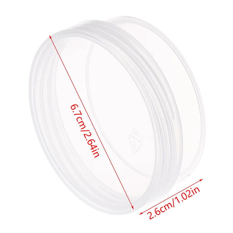 Transparante ronde doos met deksel Cosmetica Bladerdeeg Opbergdoos Schoonheid Gezichtsverzorging Tool Make-up Case Reisaccessoires Container