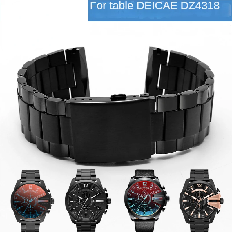 For Diesel Dz4318 Dz4323 Dz4283 Waterproof Sweet-Proof Comfortable To Wear Watchband Male 26mm Solid Stainless Steel Watch Strap