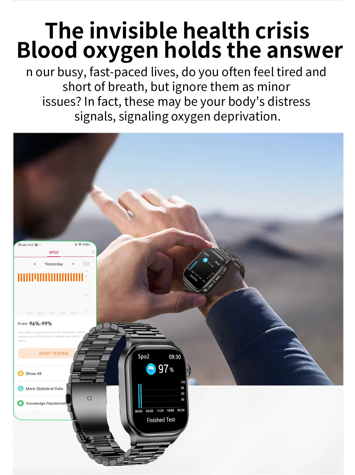 2026 Neue Krankenhausqualität Gesundheits-Smartwatch Körperfett EKG Blutsauerstoff Blutdruck Gesundheits-AMOLED-Bildschirm HD-Anruf Sport-Smartwatches für Herren – Detail 18