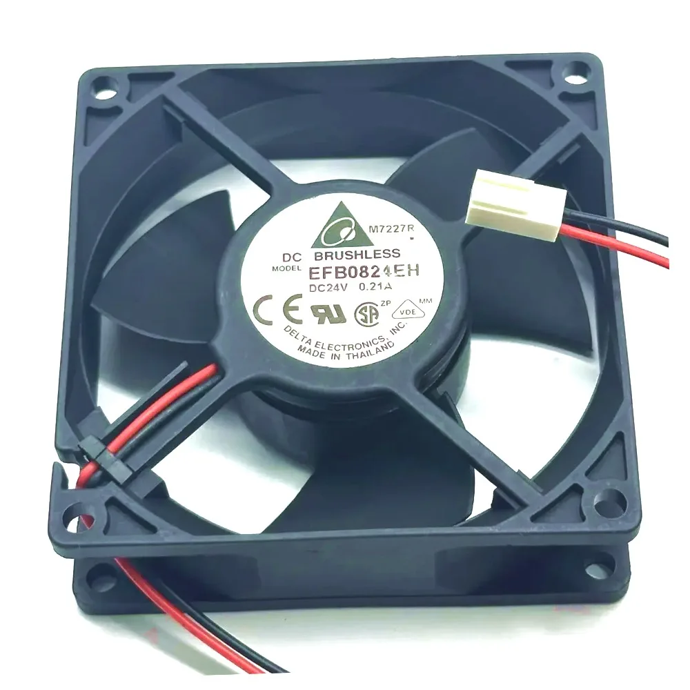 Delta Electronics EFB0824EH DC 24V 0.21A 80x80x25mm 2-Wire Server Cooling Fan