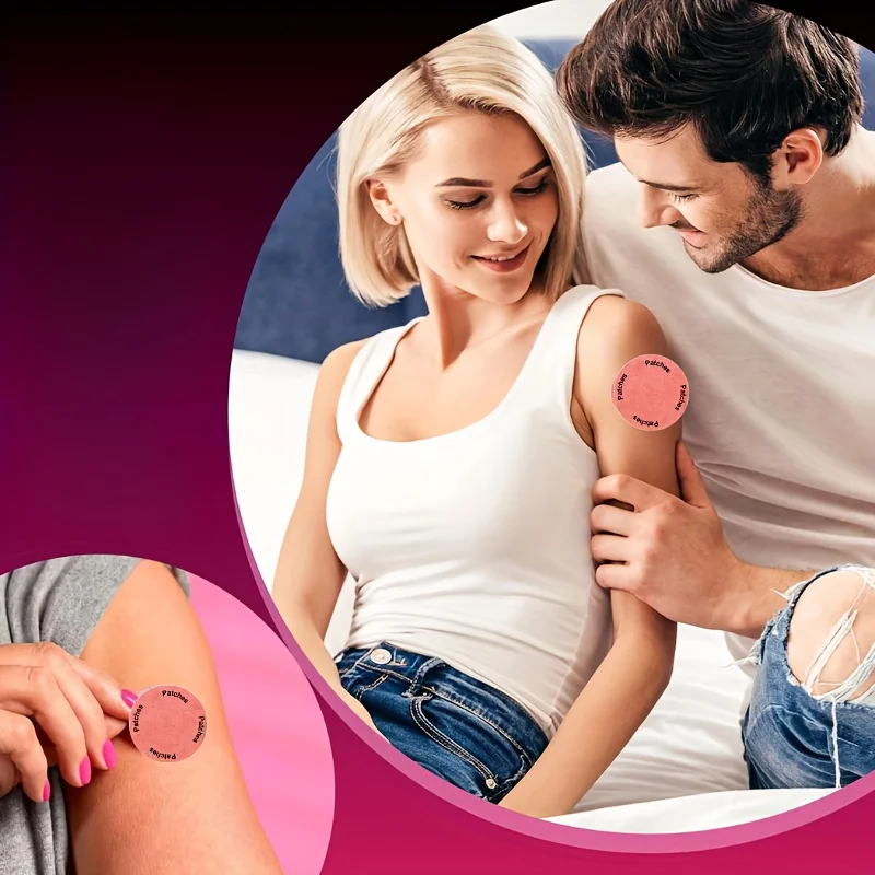 

60 Body Patches, Pink Patches, Contains Rose and Pomegranate Seeds, Suitable for Daily Exercise, Unisex, Daily Exercise Patches, Fashion Patches, Rose Essence Patches, Gentle Skin Care, Beauty Patches, Health Patches, Men's Beauty, Unisex Health