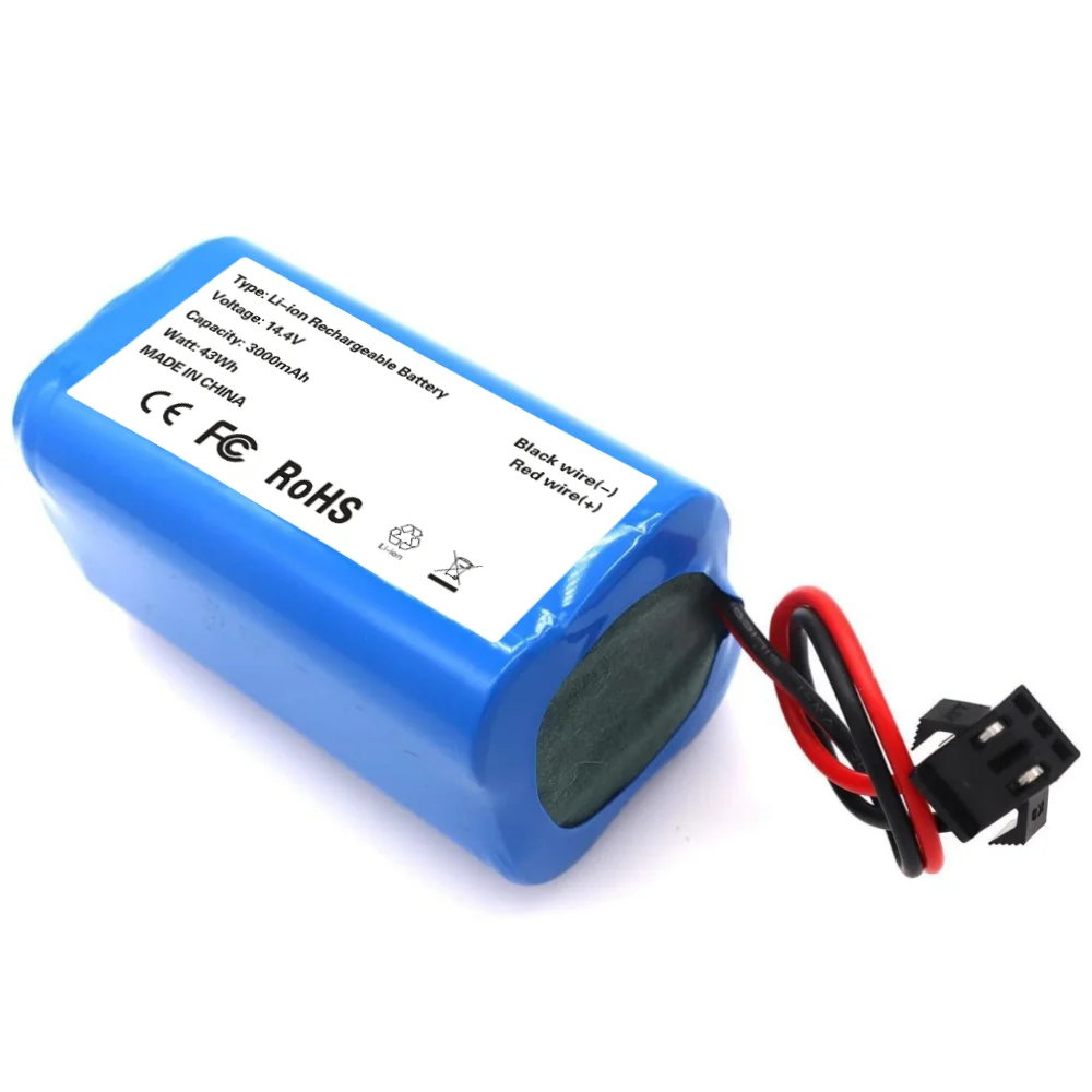 

14.4V 3000mAh Replacement Battery for Conga 990 1090 2290 Tesvor X500 Ecovacs Deebot N79 N79S DN622 Eufy RoboVac 11 11S 30.