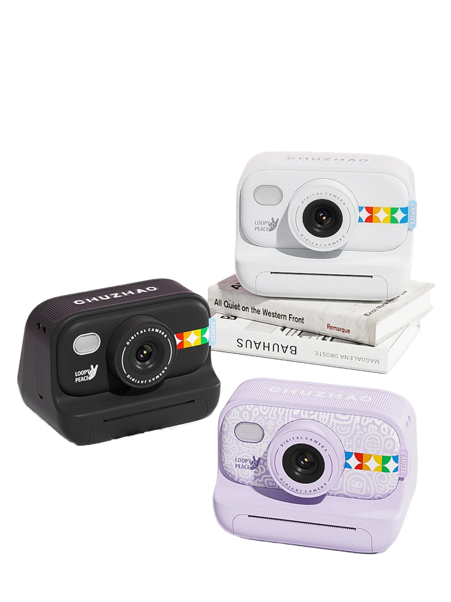 Kids' camera, capable of taking photos and printing, producing color photos instantly