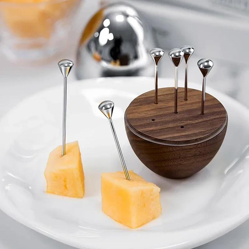 Egg Shape Toothpick Holder Stainless Steel Luxury Personality Party Bar Restaurant Dining Table Portable Metal Picks Container