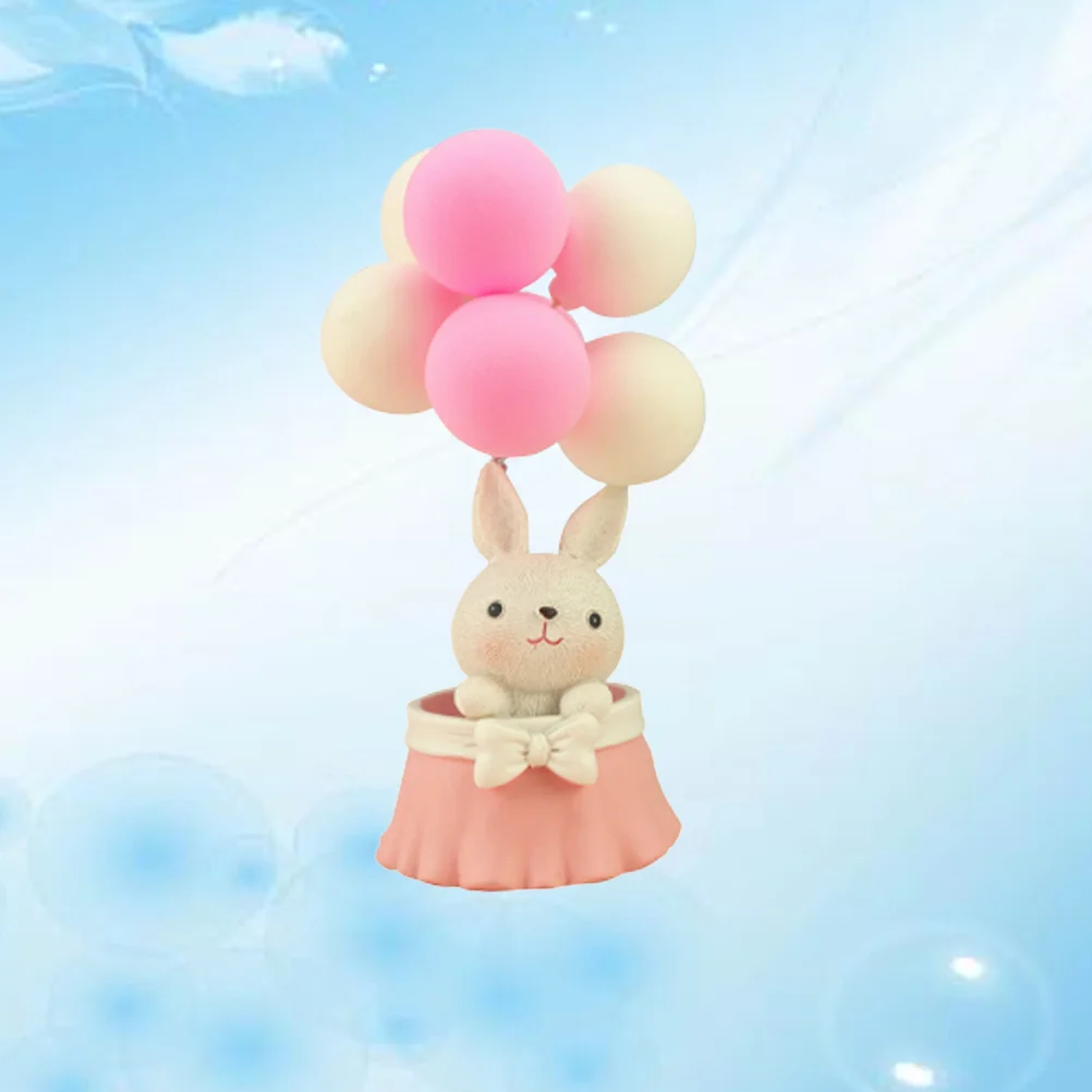 Balloons Pig Fondant Cake Topper Bunny Animal Miniature Landscape Props Baking Decor Dashboard