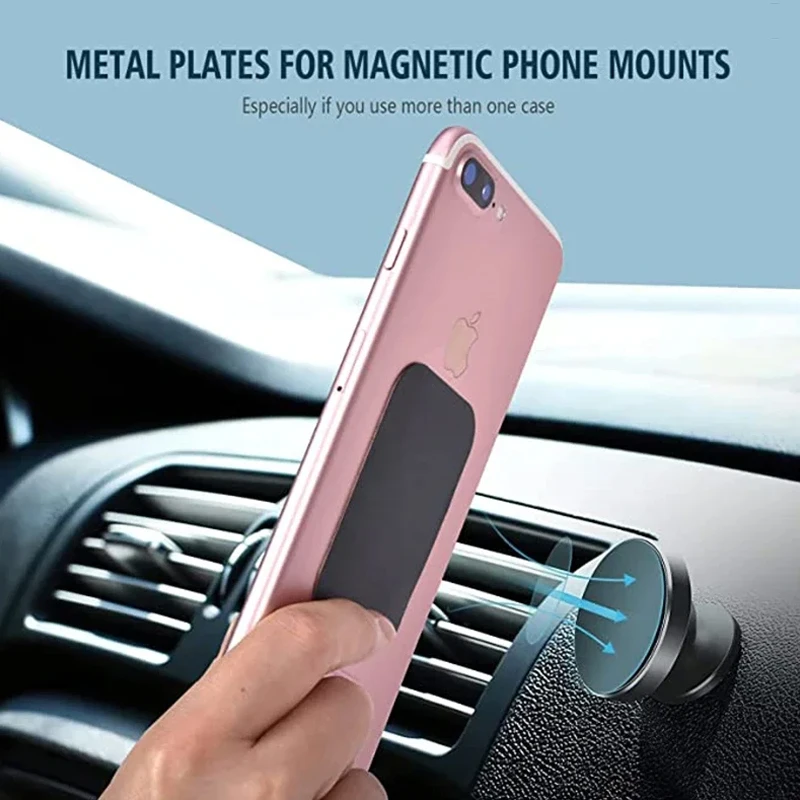 Metal Plate for Magnetic Phone Holder Universal Black Iron Sheet Disk Sticker Mount Car Mobile Phone Magnet Stand For IPhone
