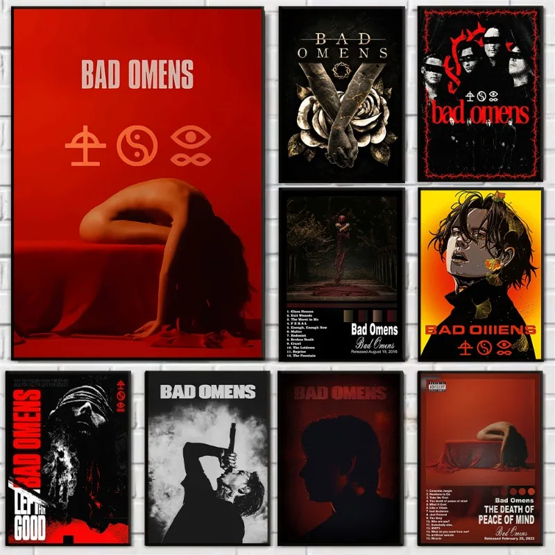 Metal Band Bad Omens Poster Music Album Cover The Death of Peace of Mind Canvas Painting Wall Art for Living Room Home Decor