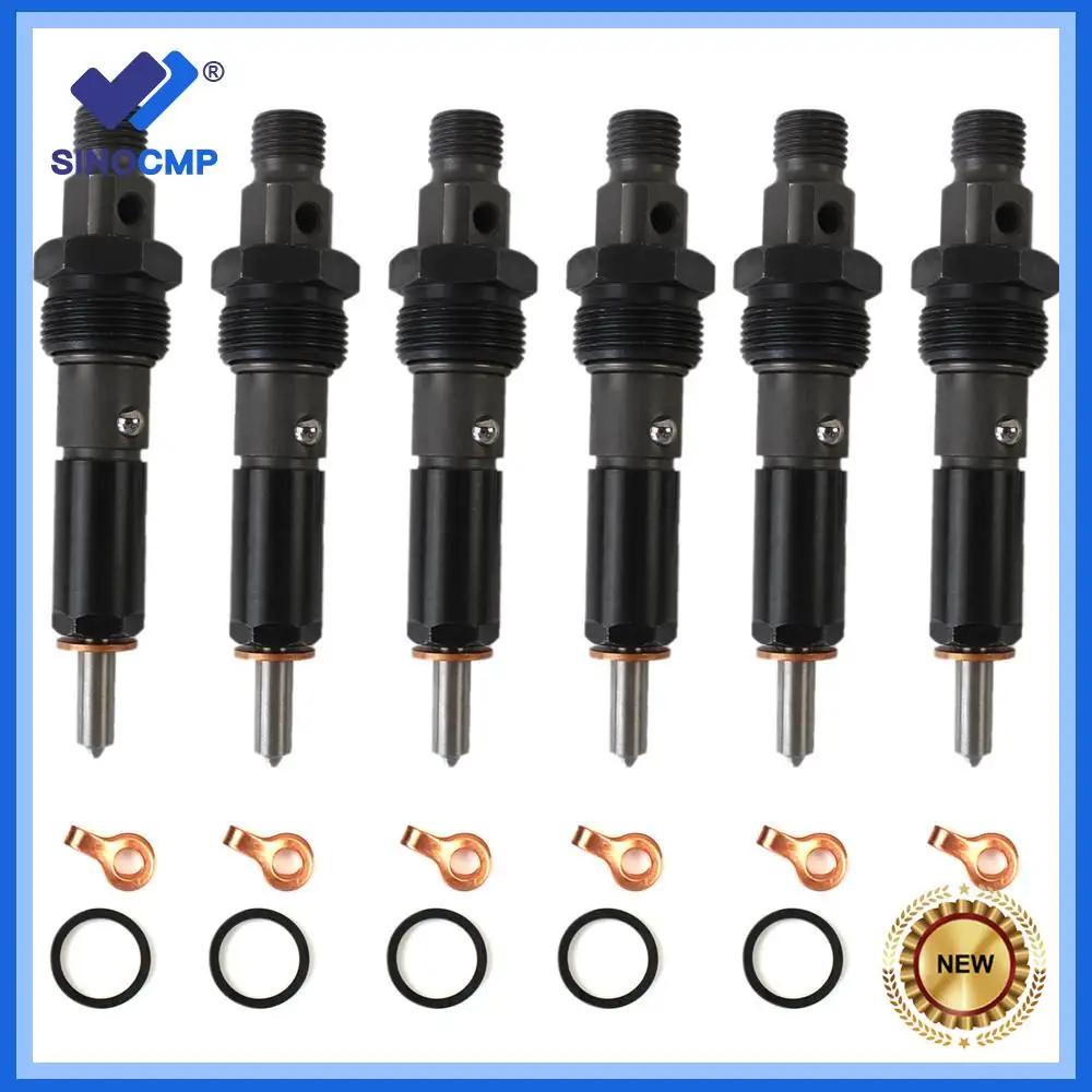 6pcs Fuel Injector set & ring kit KDAL59P6 3283562 Fit for Cummins 5.9L KDAL59P6 Nozzle Holder p7100 New with 3 month warranty