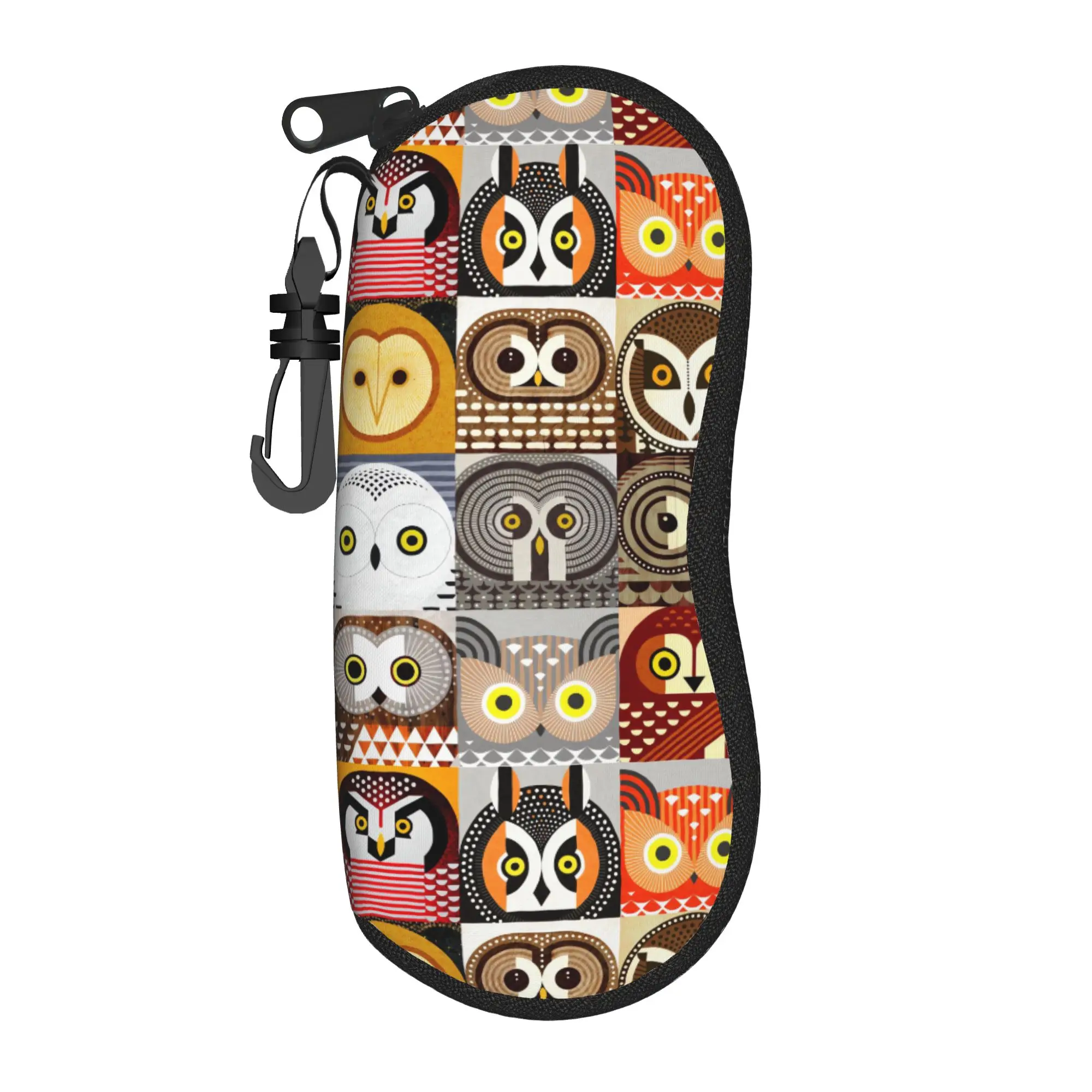 Owl (5) Glasses Case  Print Sunglasses Pouch Men Women Pocket Eyeglass Cases Cover Retro Eyewear Storage