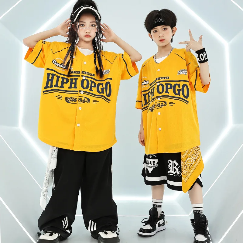 Hip-hop hiphop costumes jazz dance hip-hop jazz dance costumes practice clothes children's hip-hop tide suits