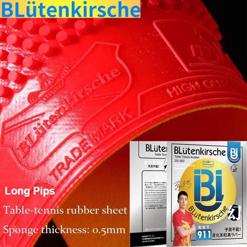 

Blutenkirsche 911 MA TE Signature Edition Table-tennis Rubber Long Pips Ping Pong Rubber for Offensive Play ITTF Certification