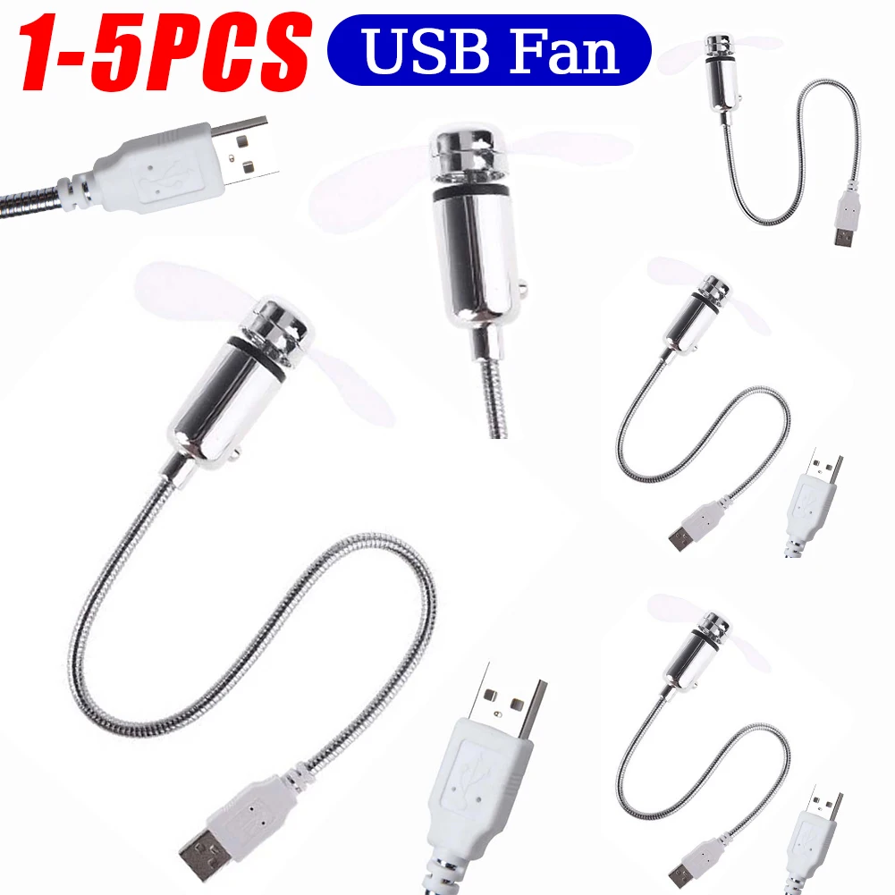 Portable USB-Powered Cooling Fan USB Fan Flexible Cooling Fan Flexible USB Cooling Fan for Desktop PC Computer Laptop