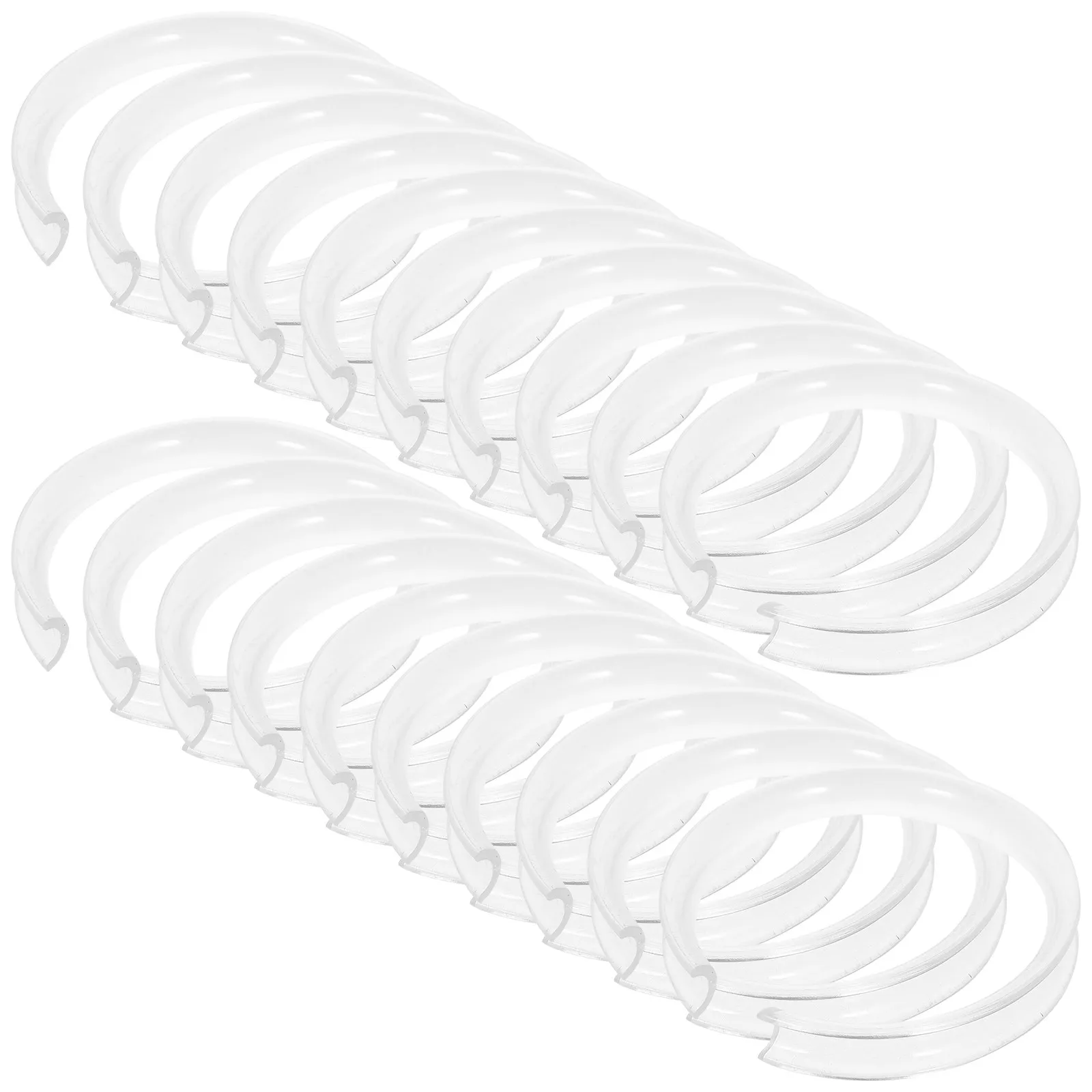 20Pcs Transparent Bracelet Holder Acrylic Jewelry Storage Stand Compact Bangle Display Rack Organizer Vanity Decoration