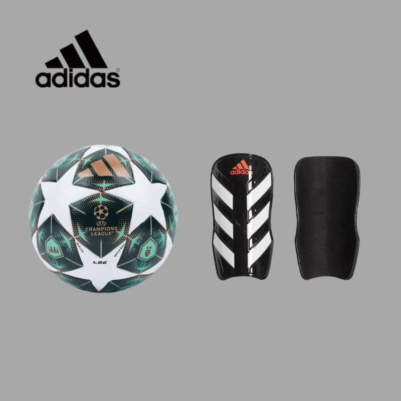 Balón de Fútbol Adidas Indoor Turf Supply No.5 con Talla M y Protectores Internos para las Piernas Amigables con la Piel JH1296+CW5562