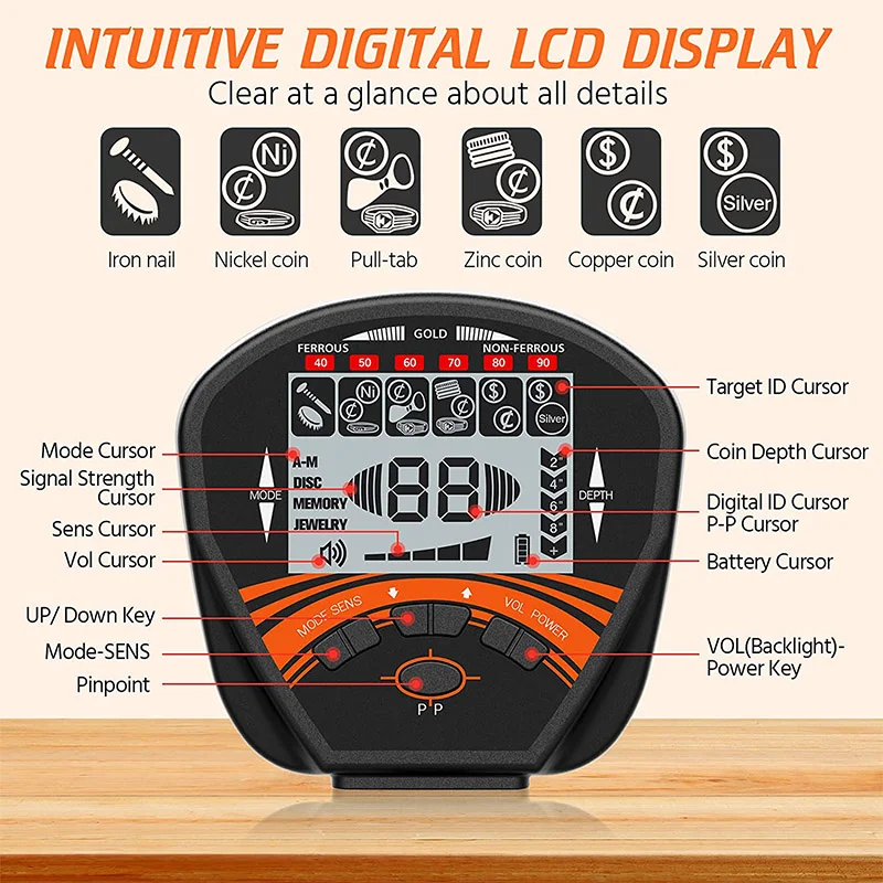 YYHC- Gold Detector MD-810 Gold Metal Detector Treasure Hunting Professional Industrial Metal Detector