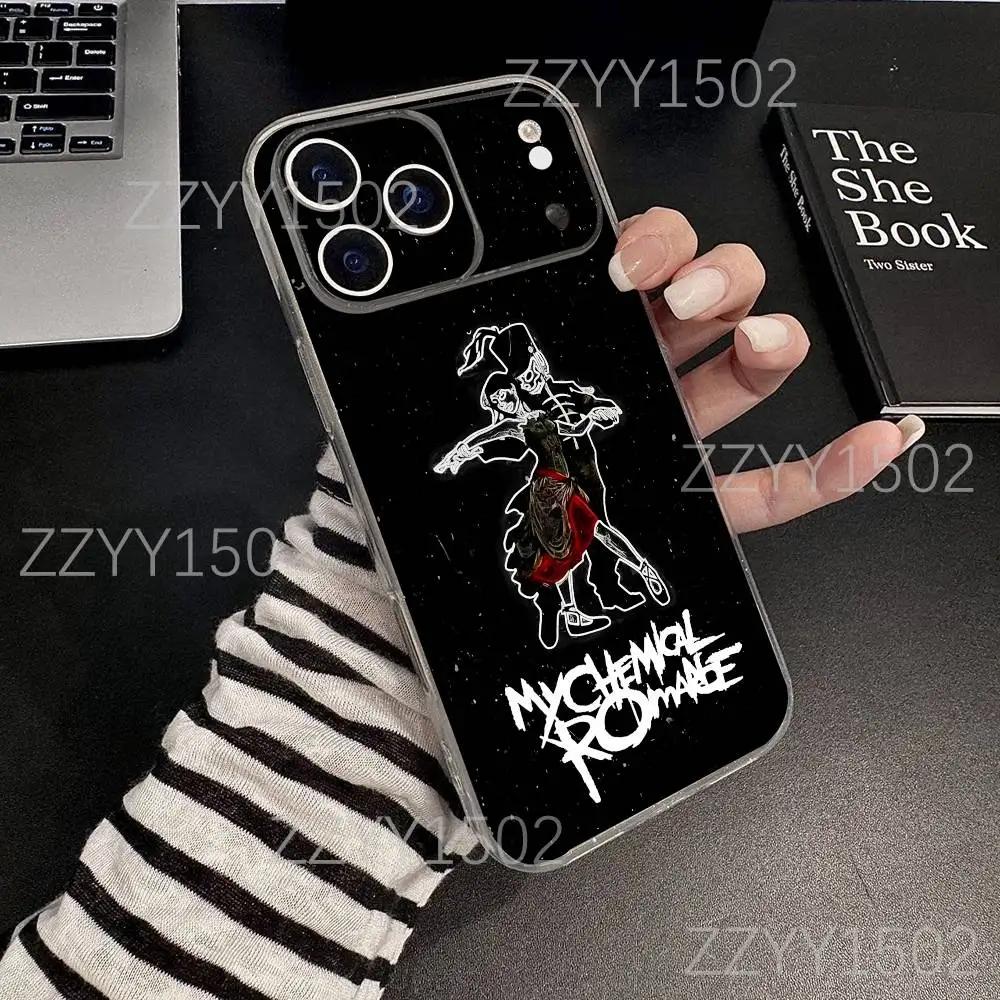 حافظة هاتف My C-Chemical Romance لهاتف iPhone 17,16,15,14,13,12,11 Pro,Max,Plus,X,XS,XR,SE4,E Mini شفافة ناعمة #5