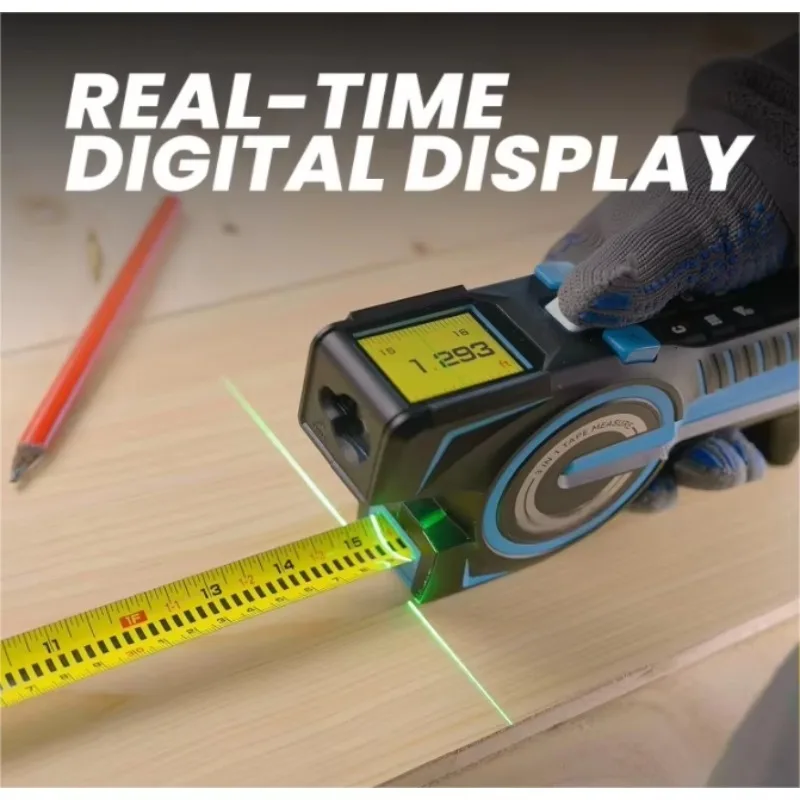 

3-in-1 Digital Tape Measure, 330 Foot Measuring Tool, And Automatic Locking With Real-time Digital Reading