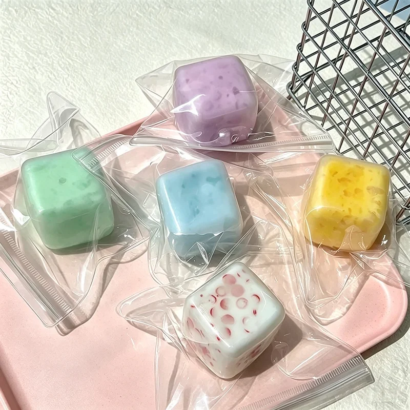 Creative Building Blocks Filling Cube Fidget Sensory Toy TPR Butter Handmade Ball Squeeze ASMR Sound Sensory Adult Relax Toy - view 4