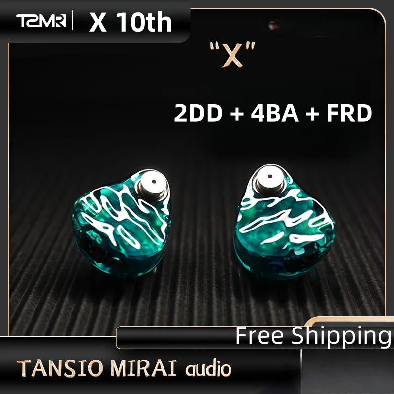 Tansio Mirai TSMR X 10th AE 2DD + 4BA + 4BA + гибридный драйвер задержки индивидуальной пленки с тюнинговыми переключателями, аудиофильские наушники-вкладыши IEM