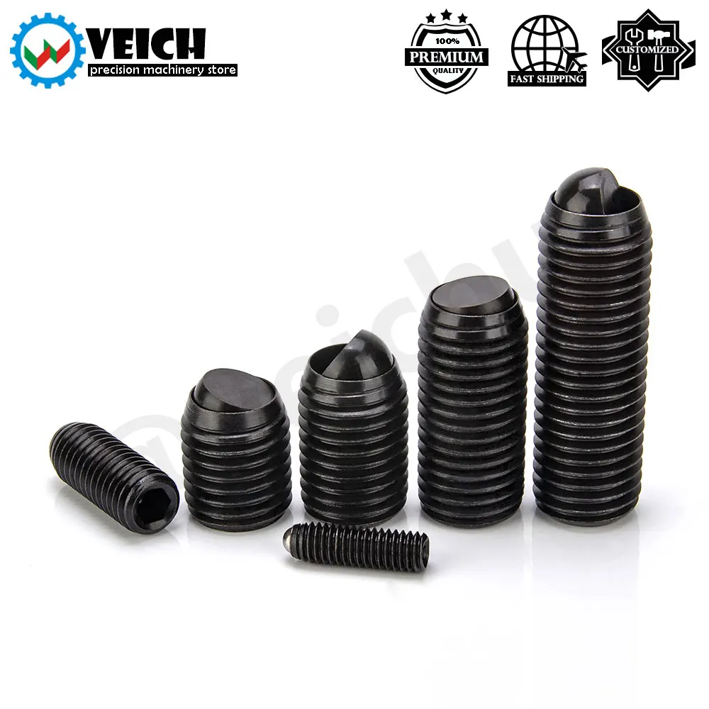 

Carbon Steel Screw Plunger 5/2/1pcs M10 M12 M16 Stainless Hex Socket Ball Plunger