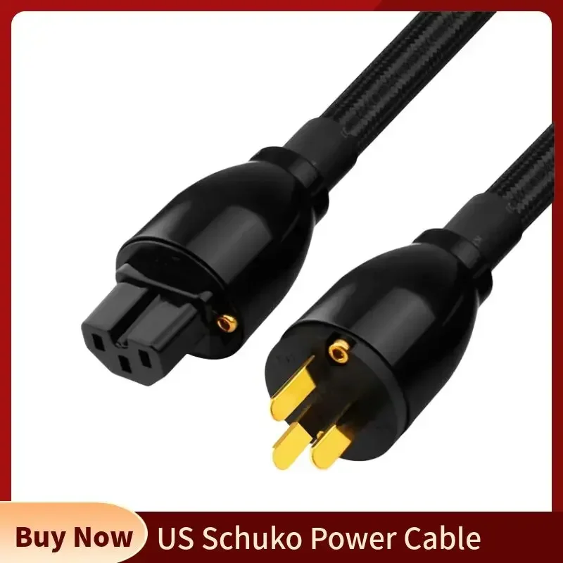 

Upgrade AC US Power Cable Oxygen Free Copper Power Connector Plug HIFI US Schuko Cables 1M 1.5M 2M 3M 5M Consumer Electronics