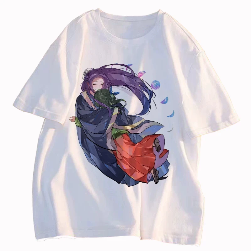 The Twitter of The Girls in The Drug House Cat Hand Painted Cotton Short Sleeve Anime Cartoon Loose T-shirt Fan Gift
