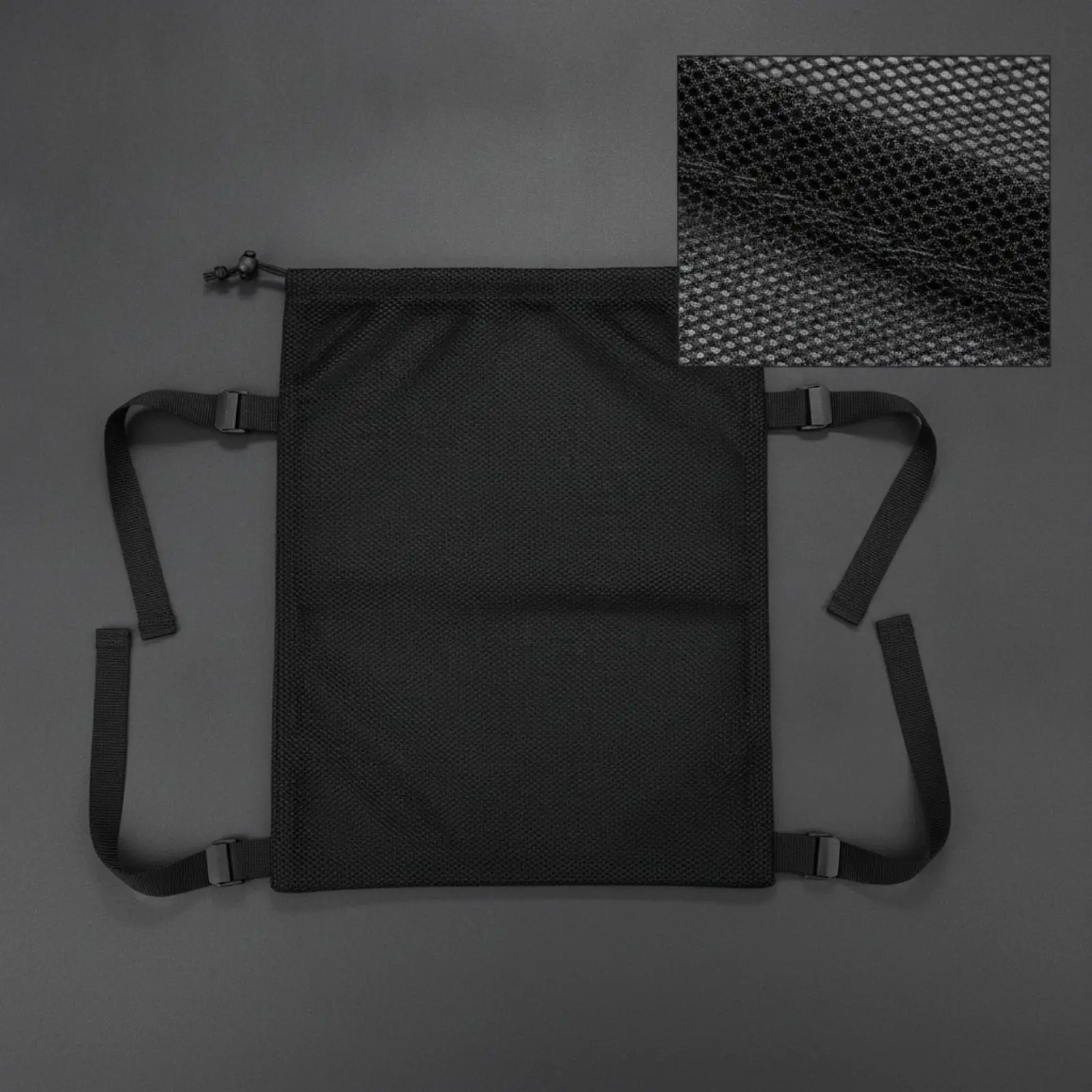 Portable Mesh Pocket for Backpack Attachment to Keep Damp Gear Dry and Gear Organized