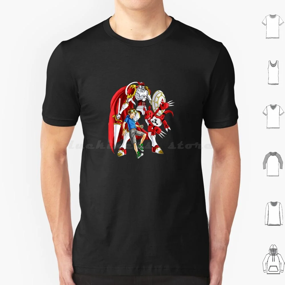 Takato Guilmon Art T Shirt Big Size 100% Cotton Anime Adventure Digimon Terriermon Adventure Tri Digital Monsters Manga Games