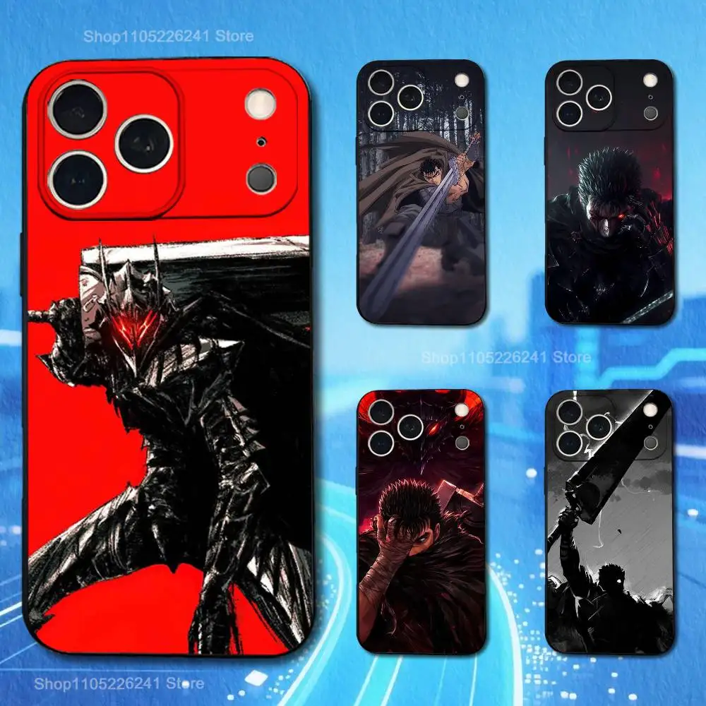 

Anime B-Berserks G-Guts-ES For iPhone 13,16,11,14,17,12,15,Plus,Pro Max,XS,X,XR,SE,Mini,8,7,Phone Case Soft Silicone Black