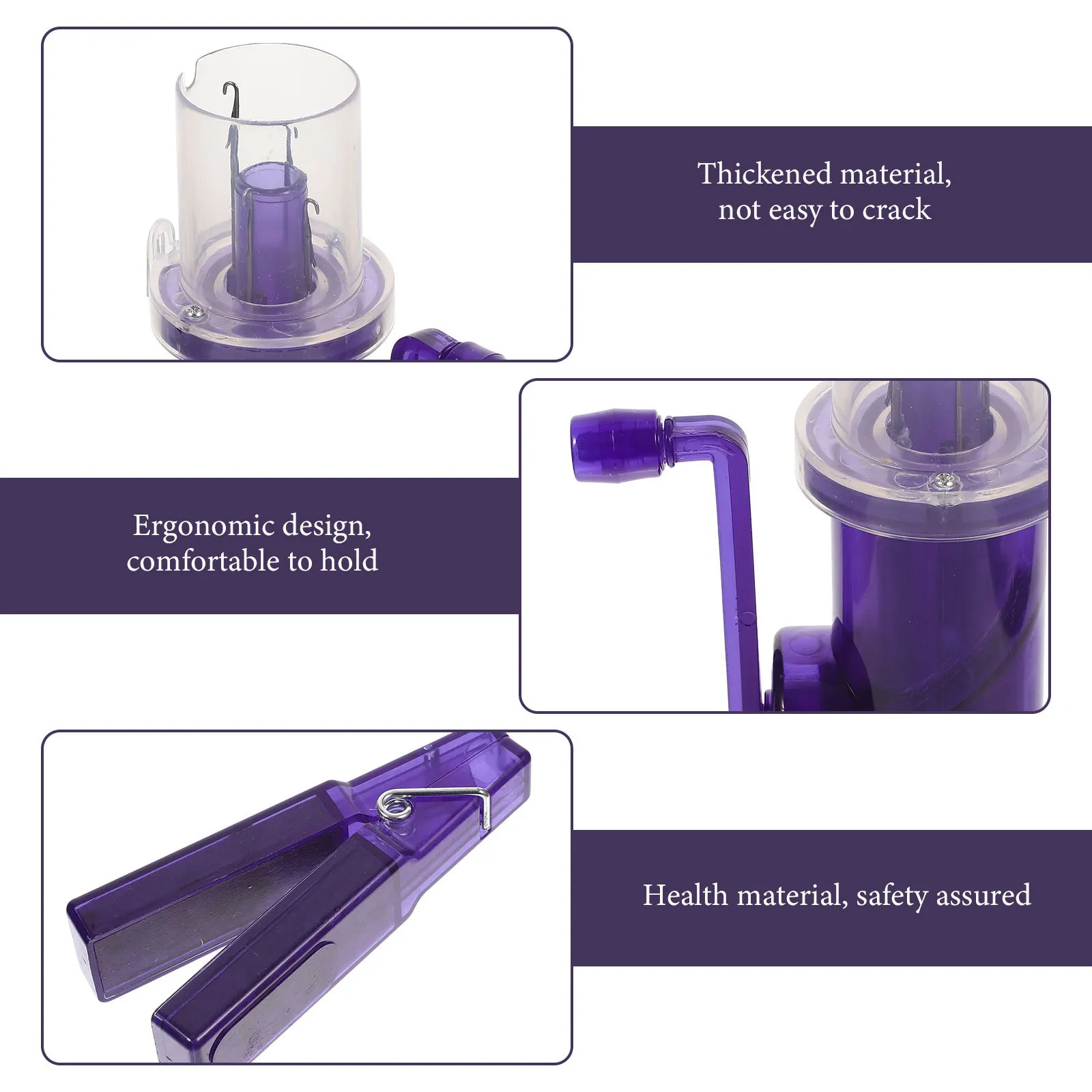 1 Set Hand Crank Yarn Winder Stainless Steel Plastic Diy Knitting Machine For Spiral Loop Fishtail Button Craft Spool Knitter