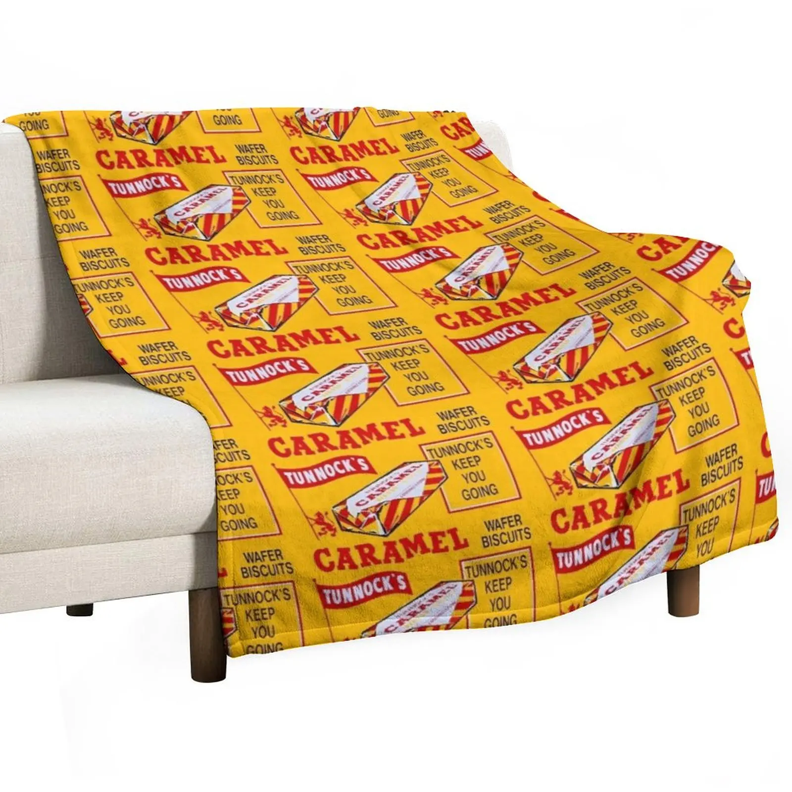 Tunnocks Caramel Wafer Throw Blanket Hairys Giant Sofa Blankets