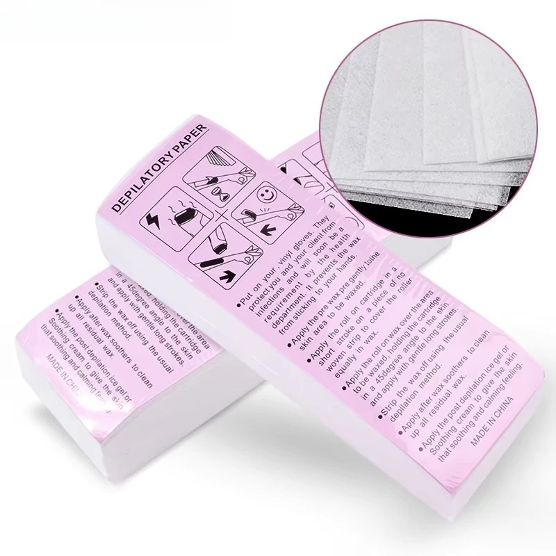 100pcs/pack Removal Nonwoven Body Cloth Hair Remove Wax Paper Rolls High Quality Hair Removal Epilator Wax Strip Paper