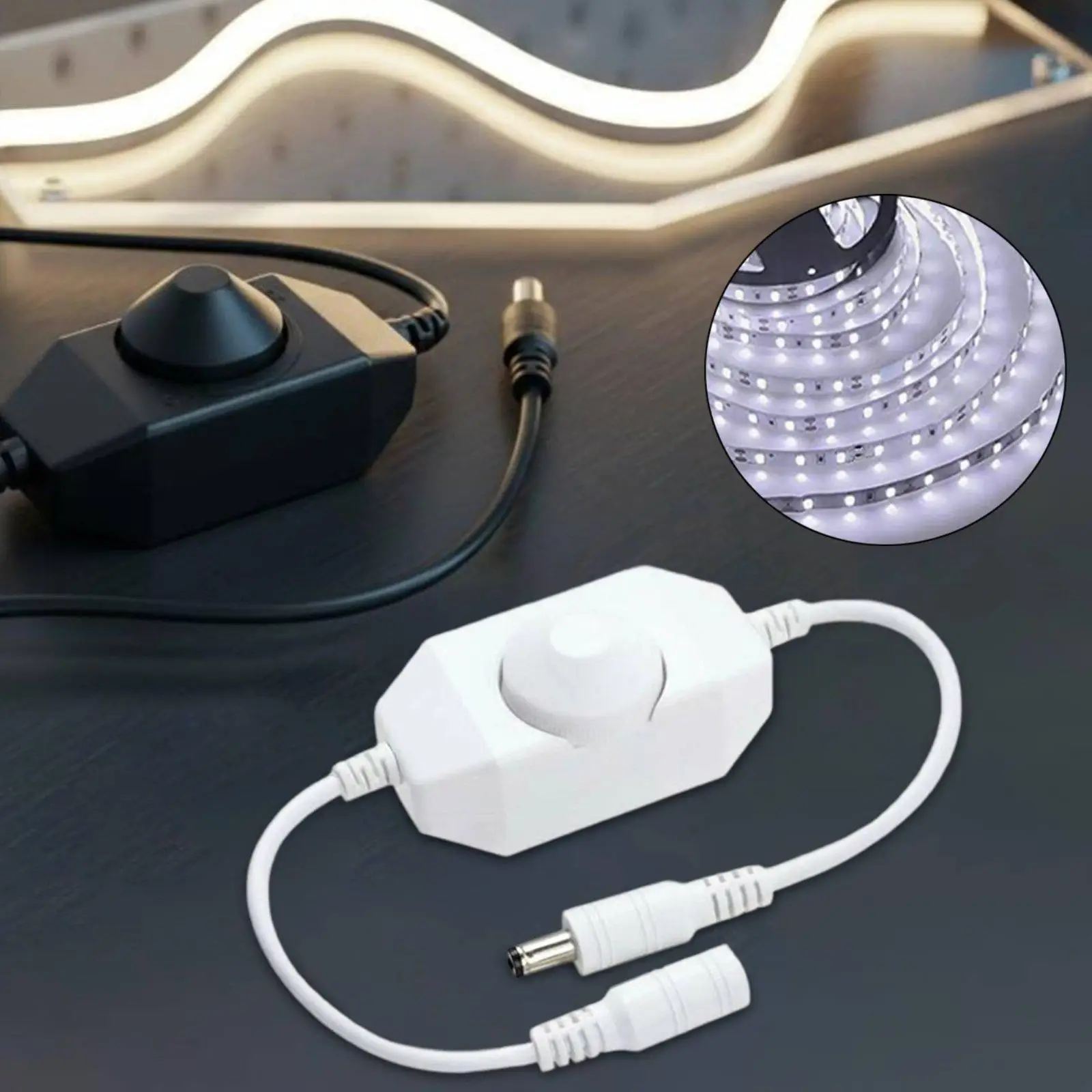 LED Strip Inline Knob Light Dimmer Universal Switch for Adjustable Room Lighting Bedroom Led Lampshade