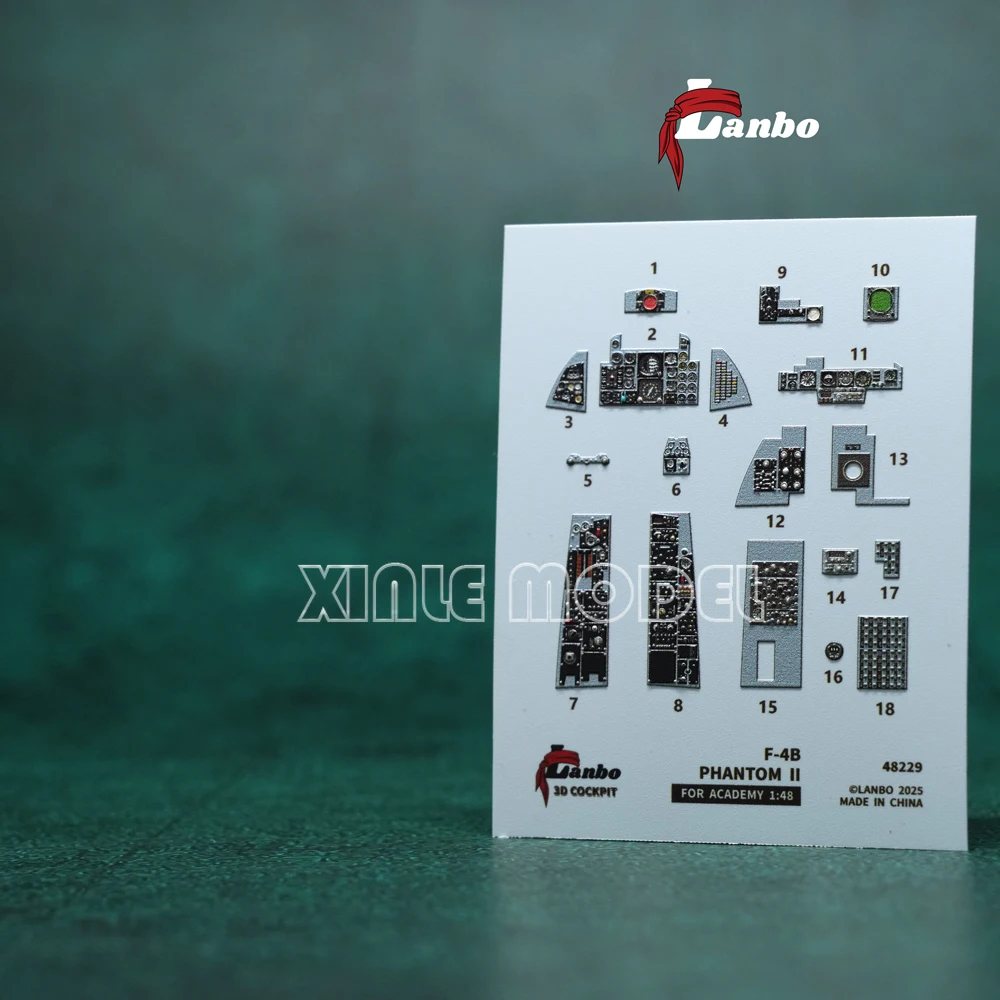 

Lanbo Models 3D Color Cockpit Instrument 48229 F-4B (для комплекта Academy) 1/48