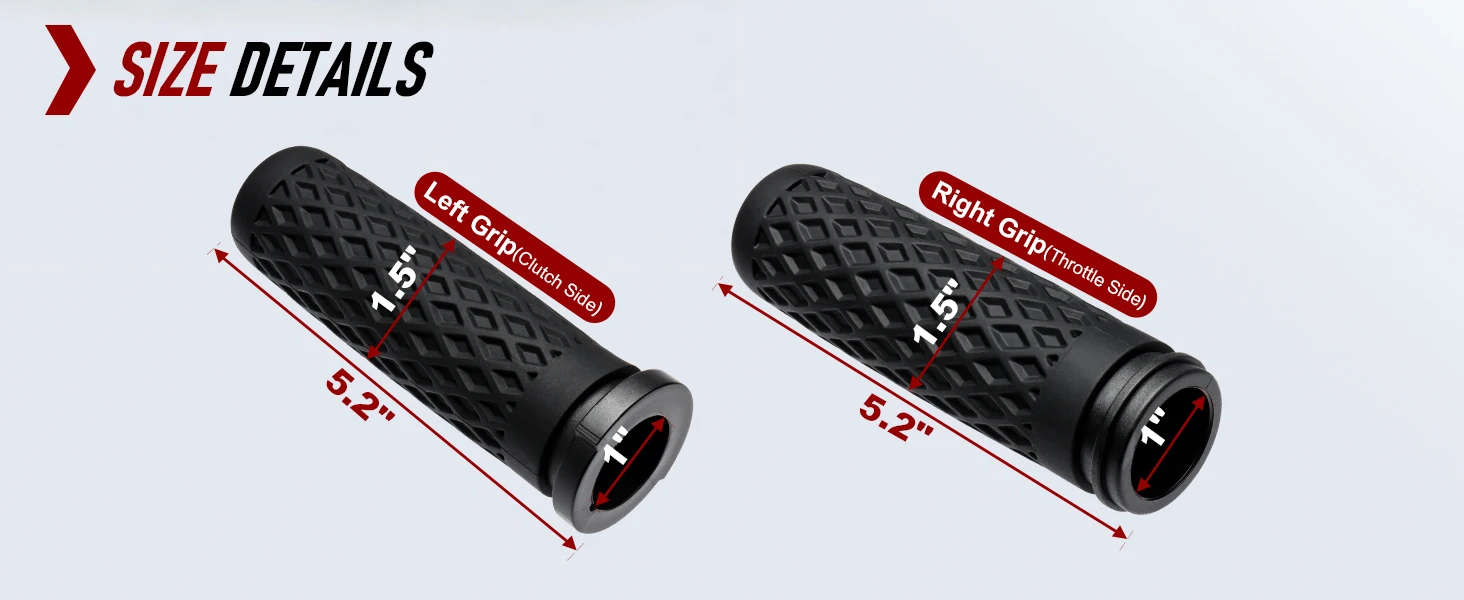 1" Silikon-Lenkergriffe für Harley Touring & Trike ab 2008, Softail 2016-2024, Low Rider S & FXSE 2016-2017 – Detail 6