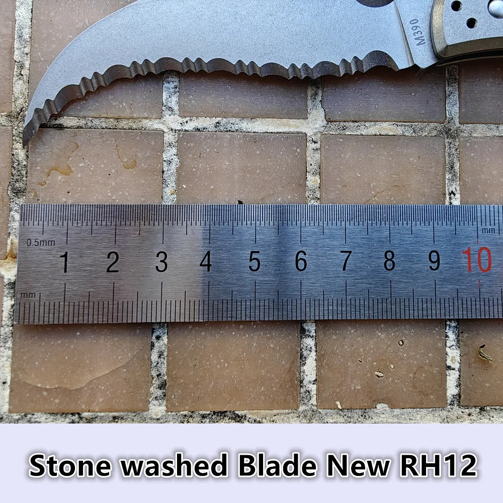 JUFULE RH12 2.0 100% M390 شفرة التيتانيوم مقبض النحاس غسالات التكتيكية جيب بقاء مخيم هانت في الهواء الطلق EDC أداة سكين للفرد #5