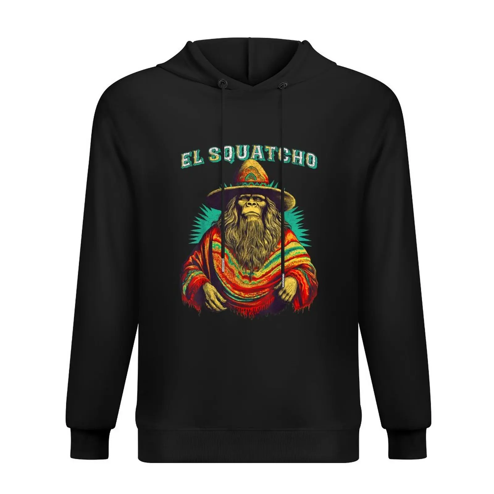 

El Squatcho Poncho – Western Bigfoot Funny Sasquatch Hoodie autumn clothes men's coat men's sweat-shirt set autumn hoodie