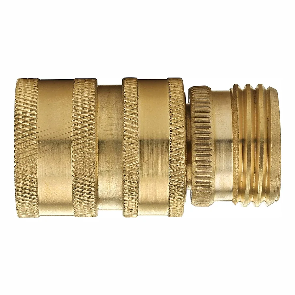 

Quick Water Hose Connector Sets 3/4 Inch GHT Solid Brass Perfect for Garden Use and Fitting Any Standard Watering Equipment